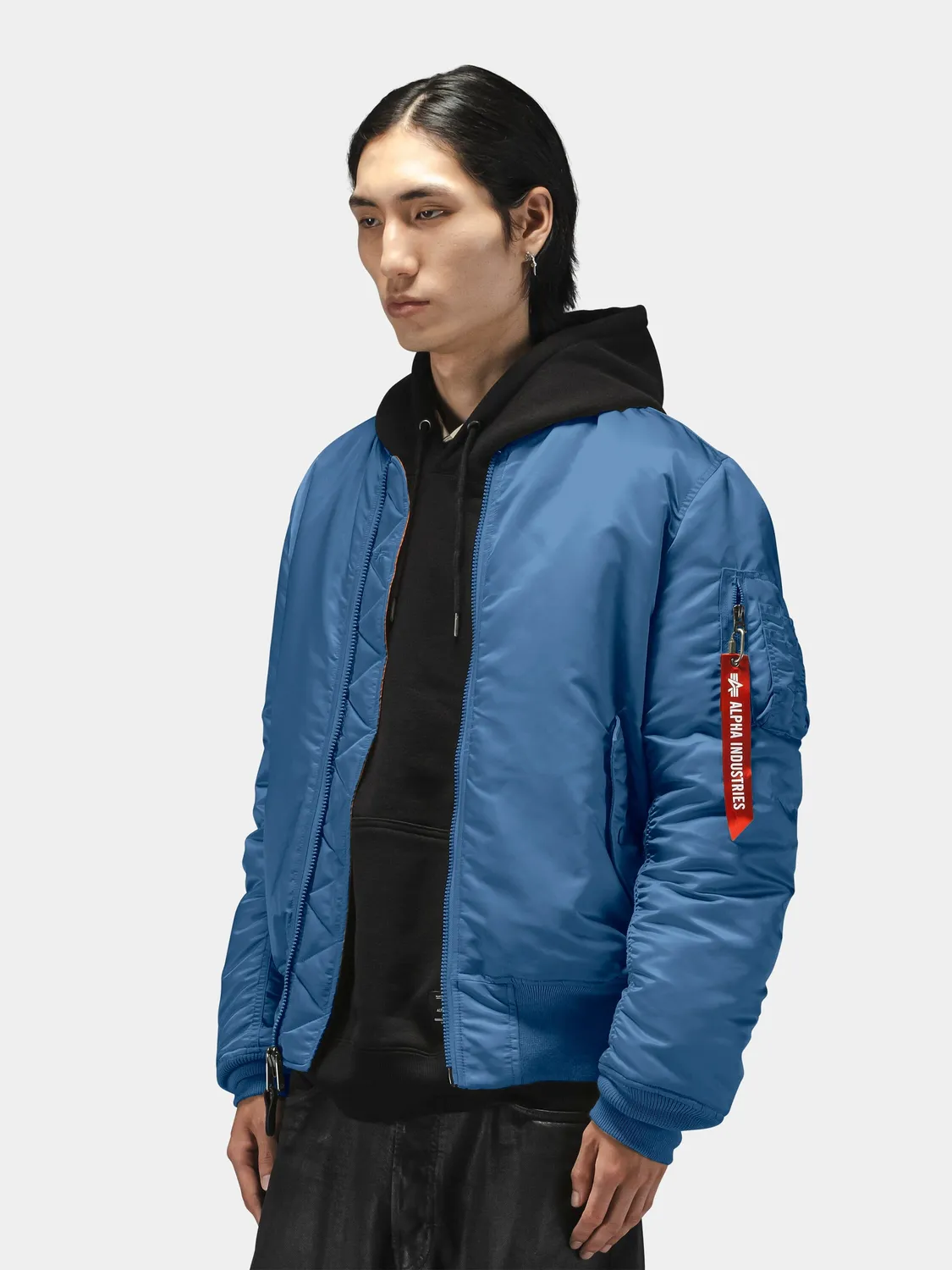 Alpha Industries MA-1 bomber homme Elemental Blue réversible nylon