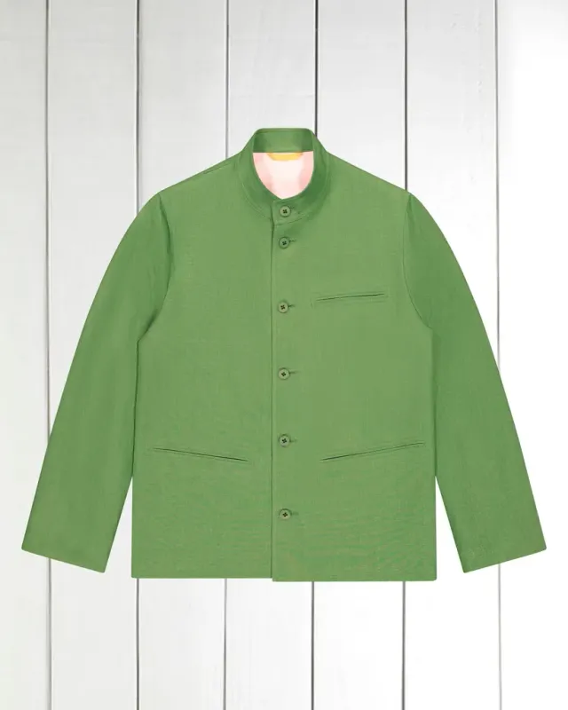 Hollington Megève verte veste pur lin léger