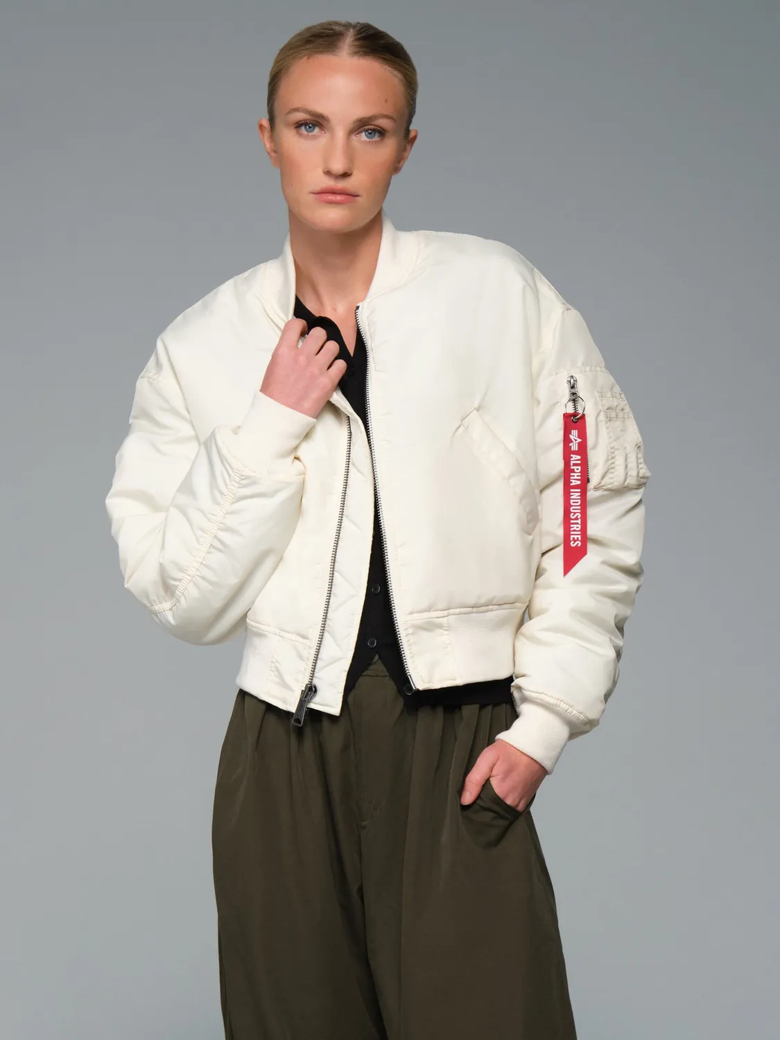 Alpha Industries MA-1 Cropped bomber court noir oxford