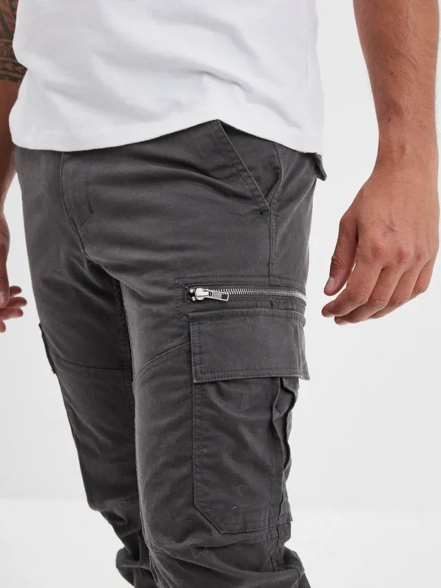 Daytona Roanoke pantalon cargo homme noir poches
