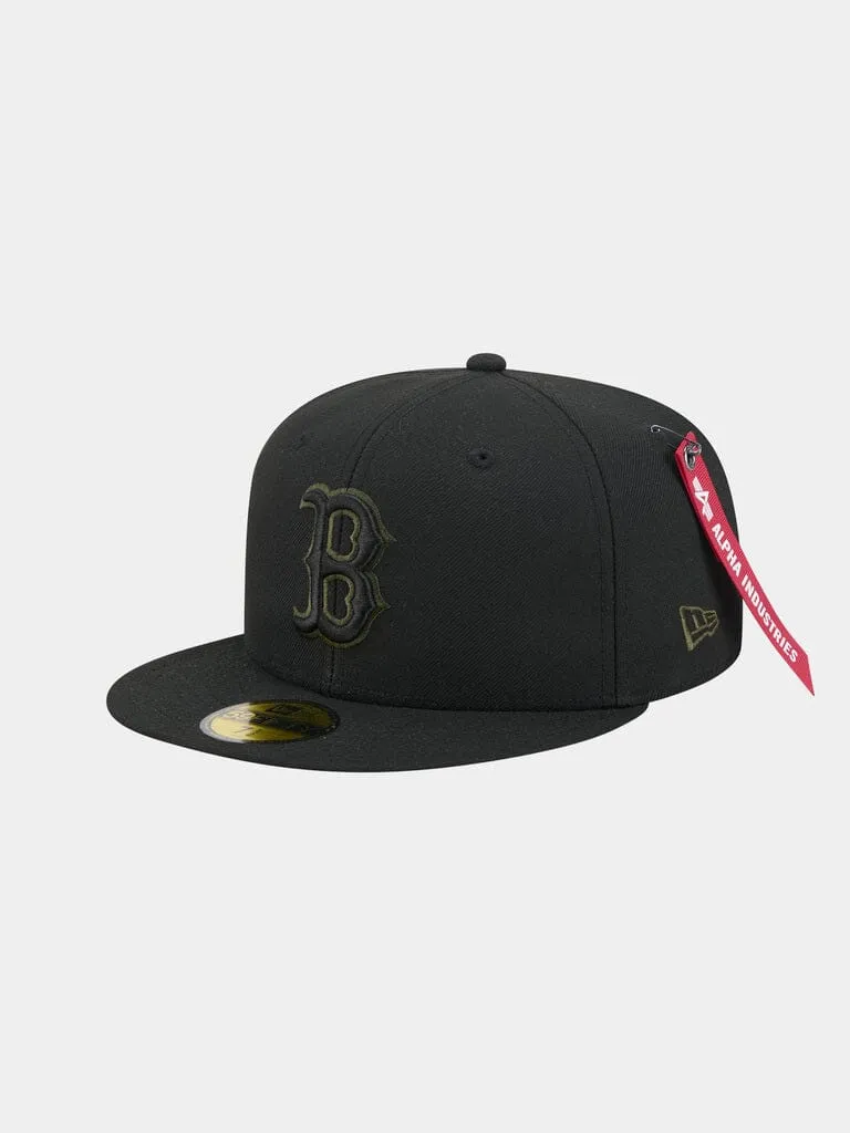 Alpha Industries 59FIFTY casquette fitted noire Red Sox