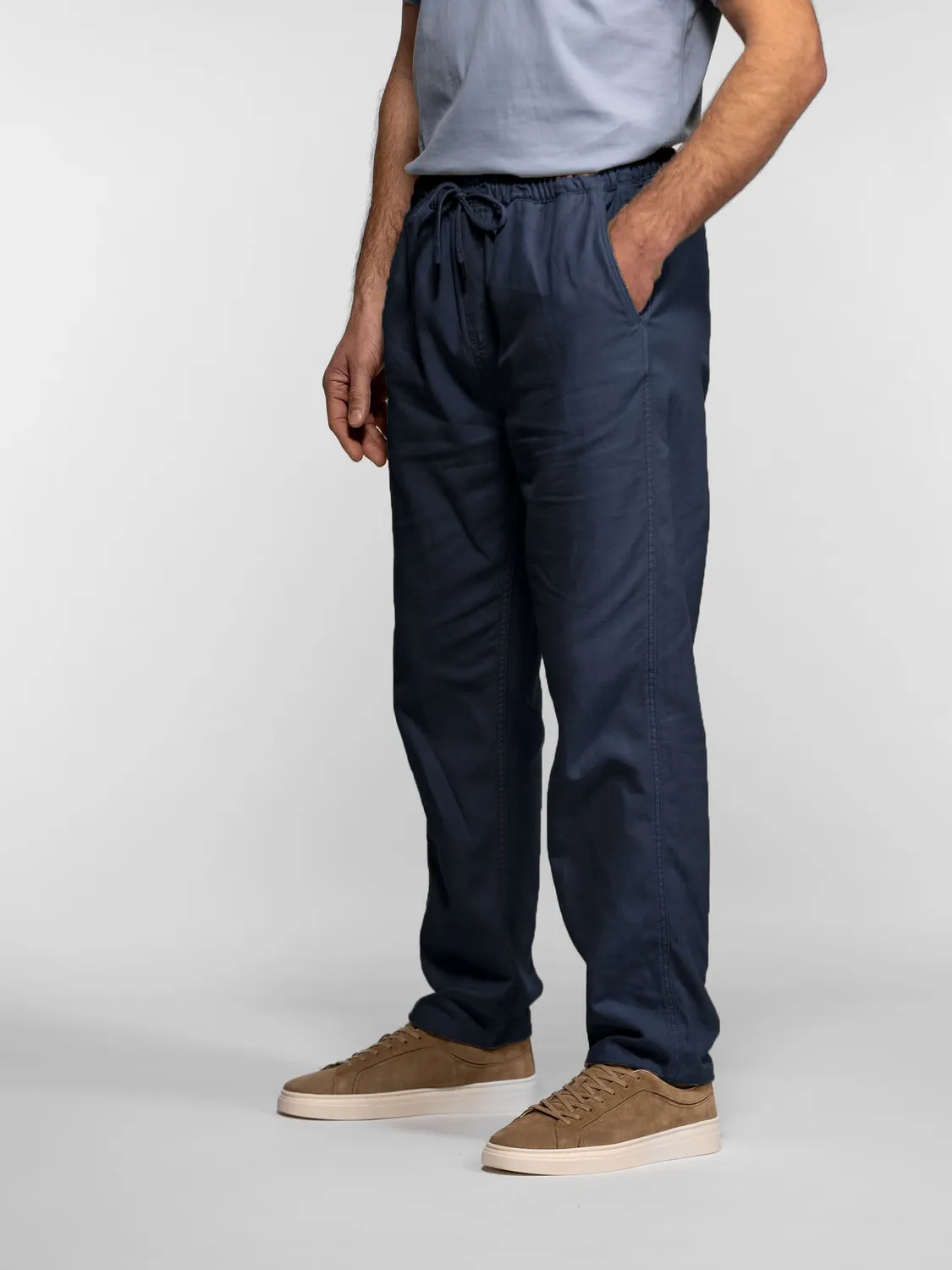 DAYTONA Rowan pantalon lin homme beige élastique
