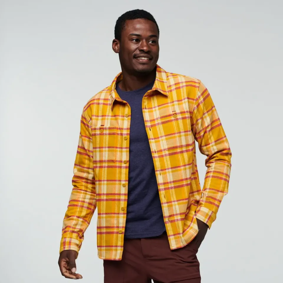 Cotopaxi Mero chemise flanelle homme Amber Plaid coton bio