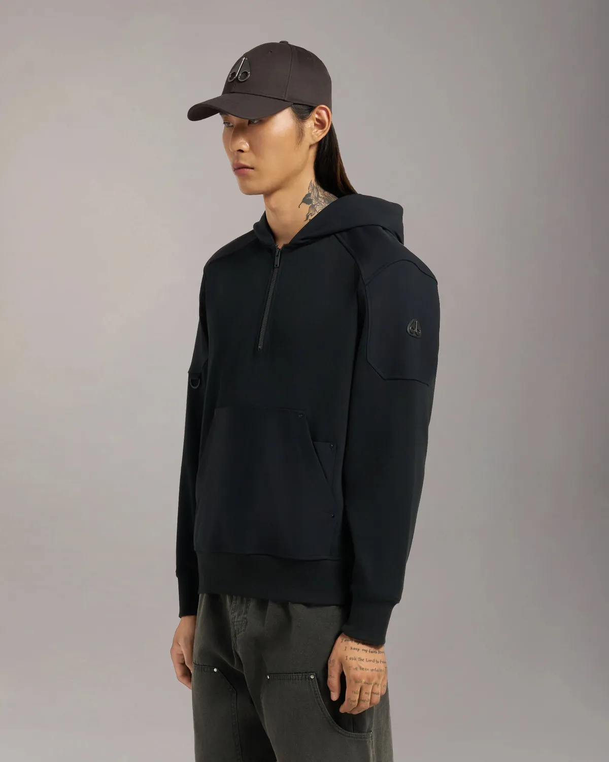 Moose Knuckles Dalon Hoodie sweat noir zippé