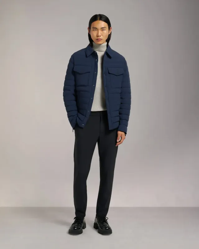 Moose Knuckles Lennox Shirt Jacket bleu marine duvet