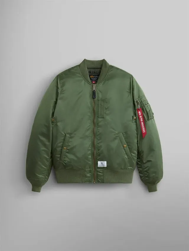 Alpha Industries MA-1 Mod bomber Sage nylon water-resistant