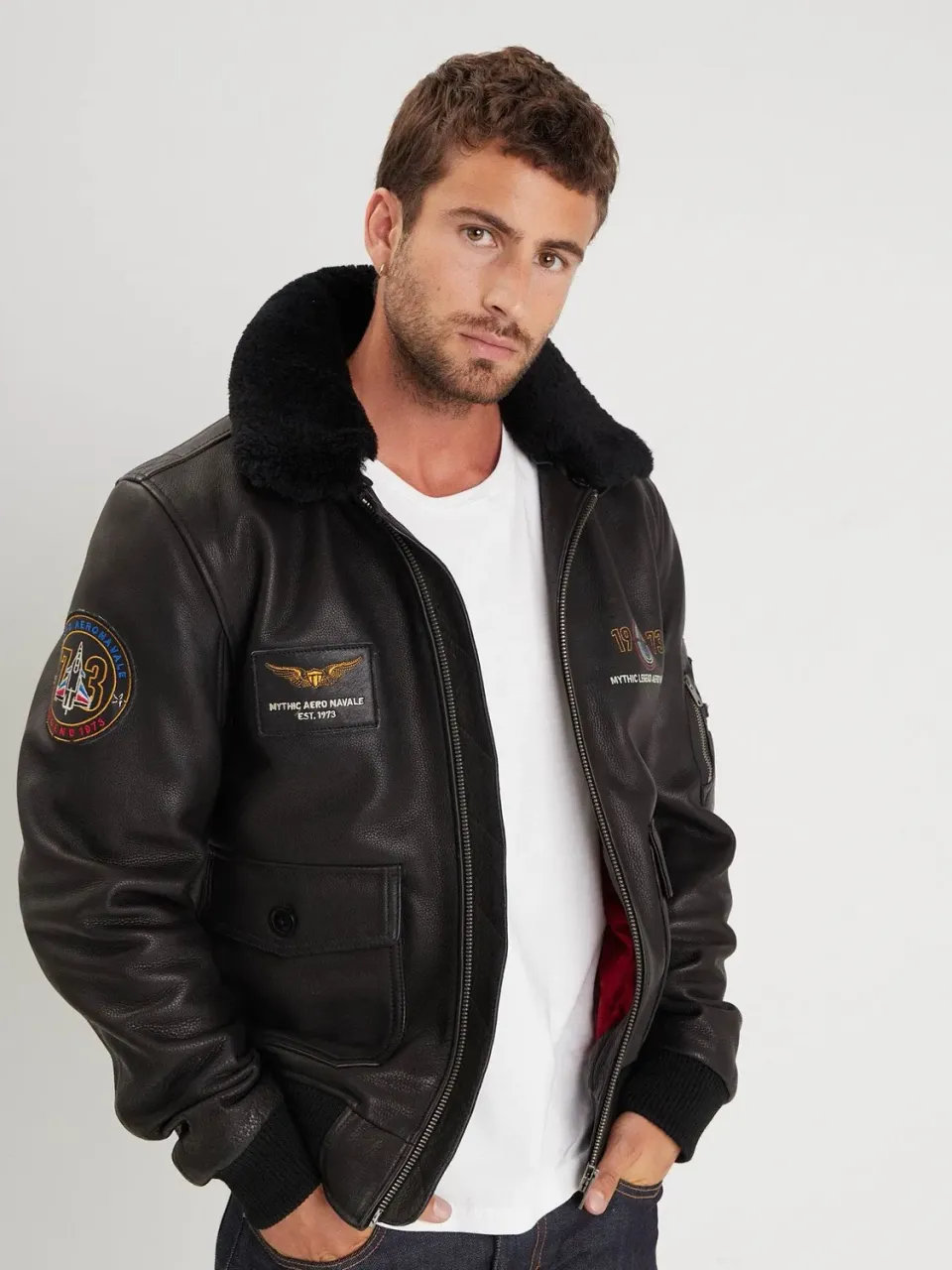 DAYTONA Phantom blouson aviateur cuir vachette noir