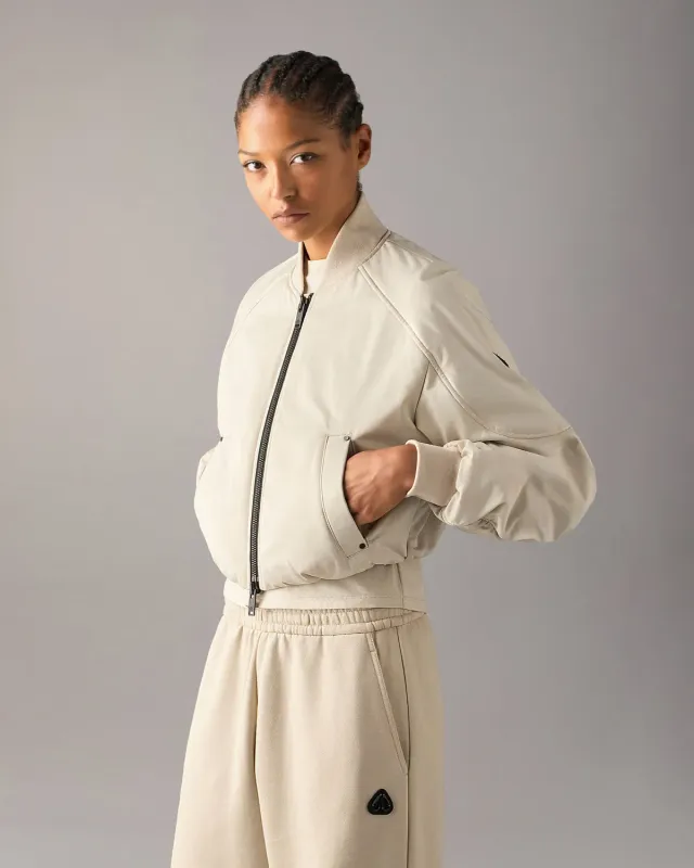 Moose Knuckles Drift Satin bomber blanc satiné