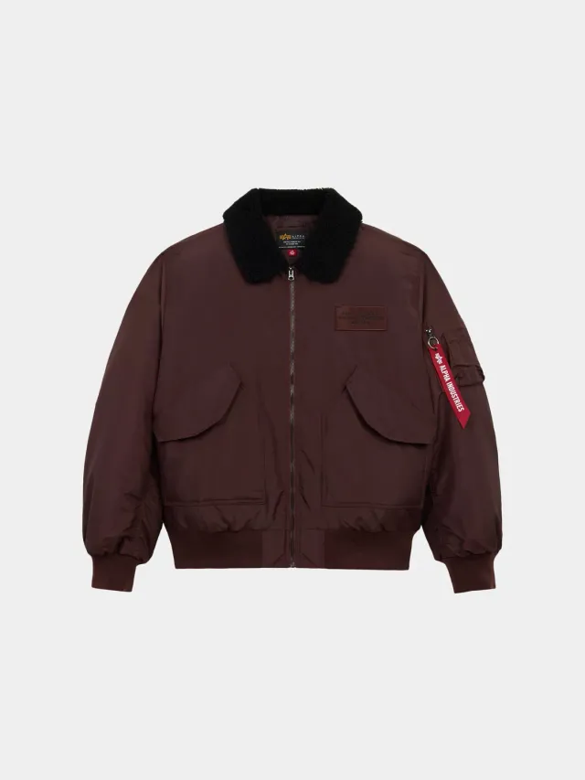 Alpha Industries CWU 45/P Oxford Sherpa bomber cocoa