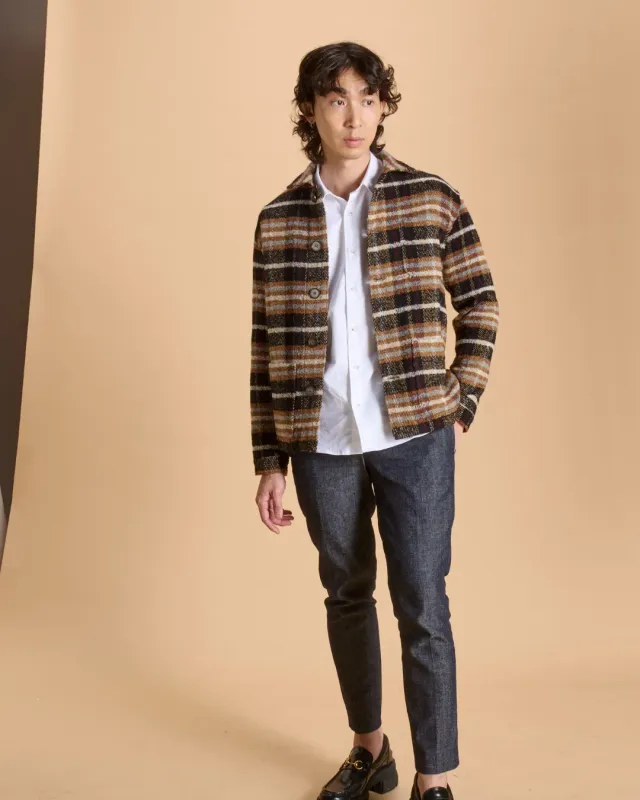 Soubacq Menaggio veste de travail laine brune