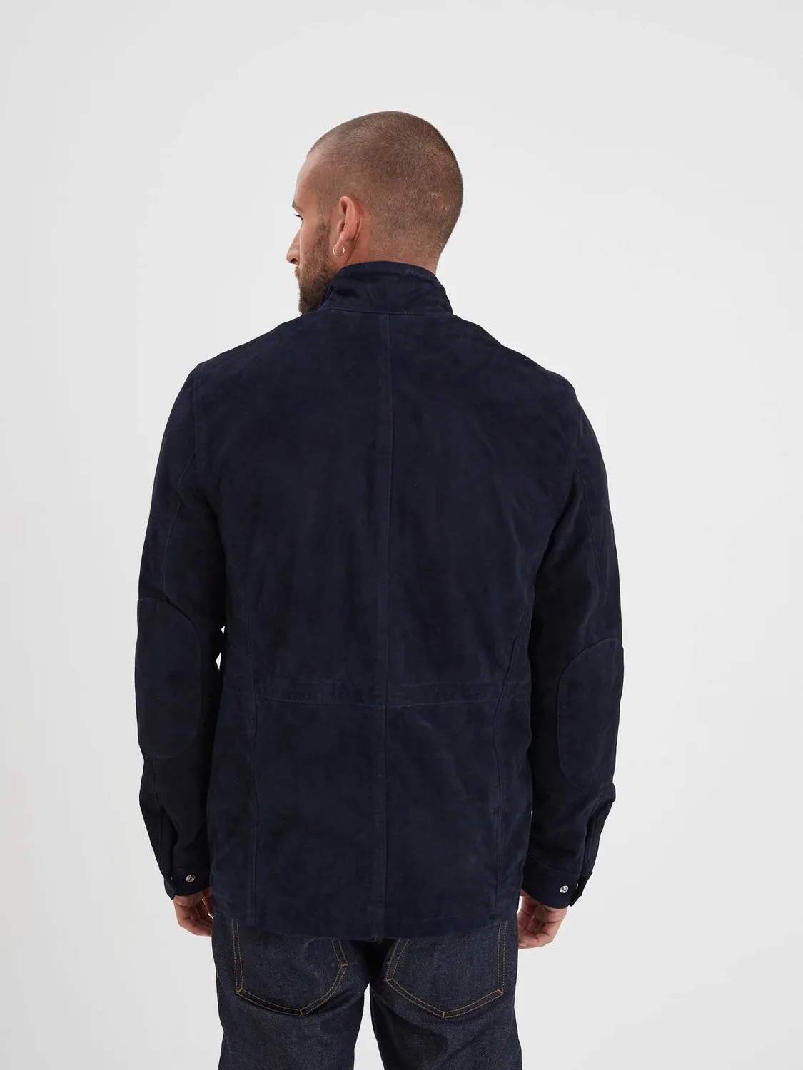 DAYTONA Salem veste cuir homme chèvre velours navy