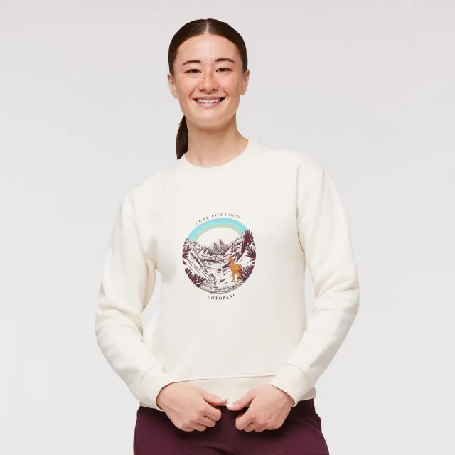 Cotopaxi Traveling Llama Crew sweat femme Bone doux