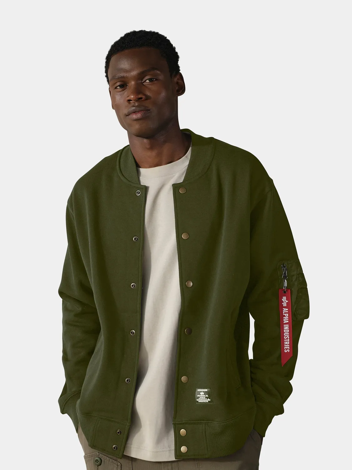 Alpha Industries MA-1 veste polaire homme vert OG-107 molleton