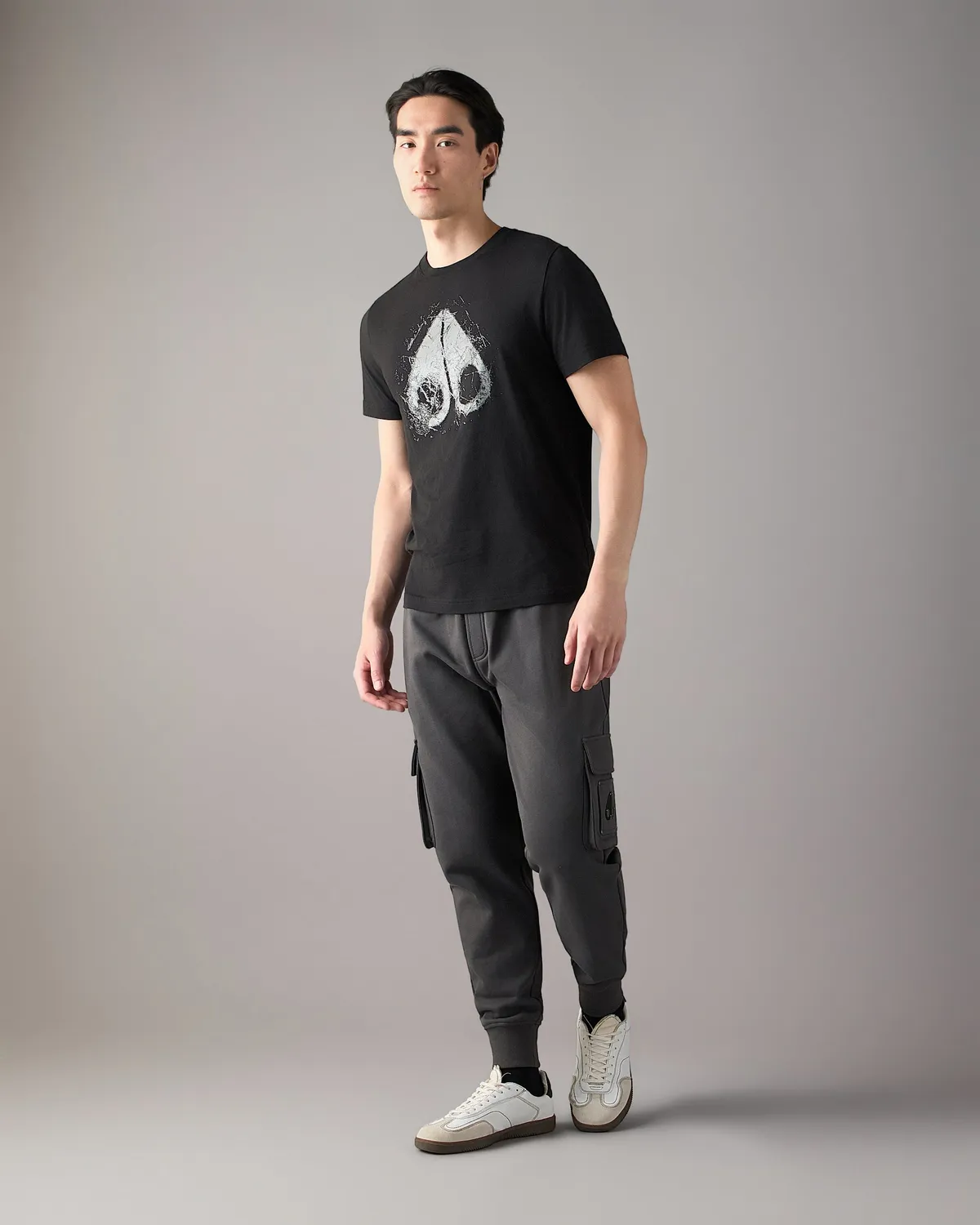 Moose Knuckles Icebreak t-shirt noir logo coton