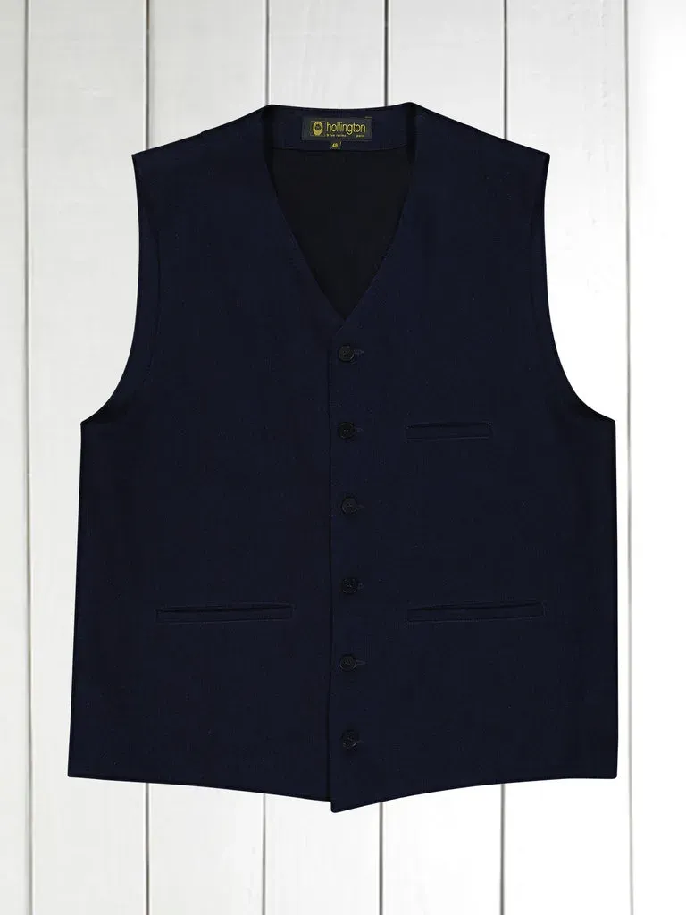 Hollington Midnight Blue gilet laine denim bleu nuit