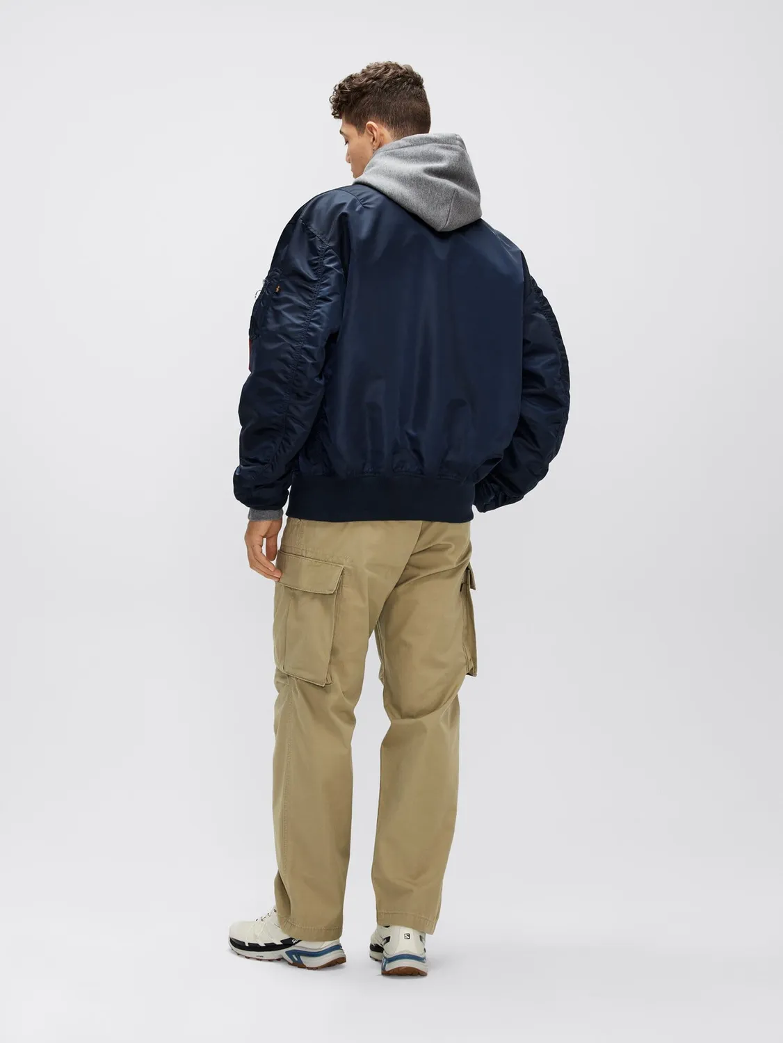 Alpha Industries L-2B Loose bomber noir nylon réversible