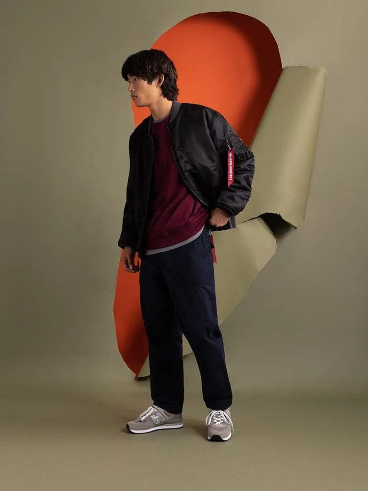 Alpha Industries 1960s MA-1 bomber noir vintage déperlant