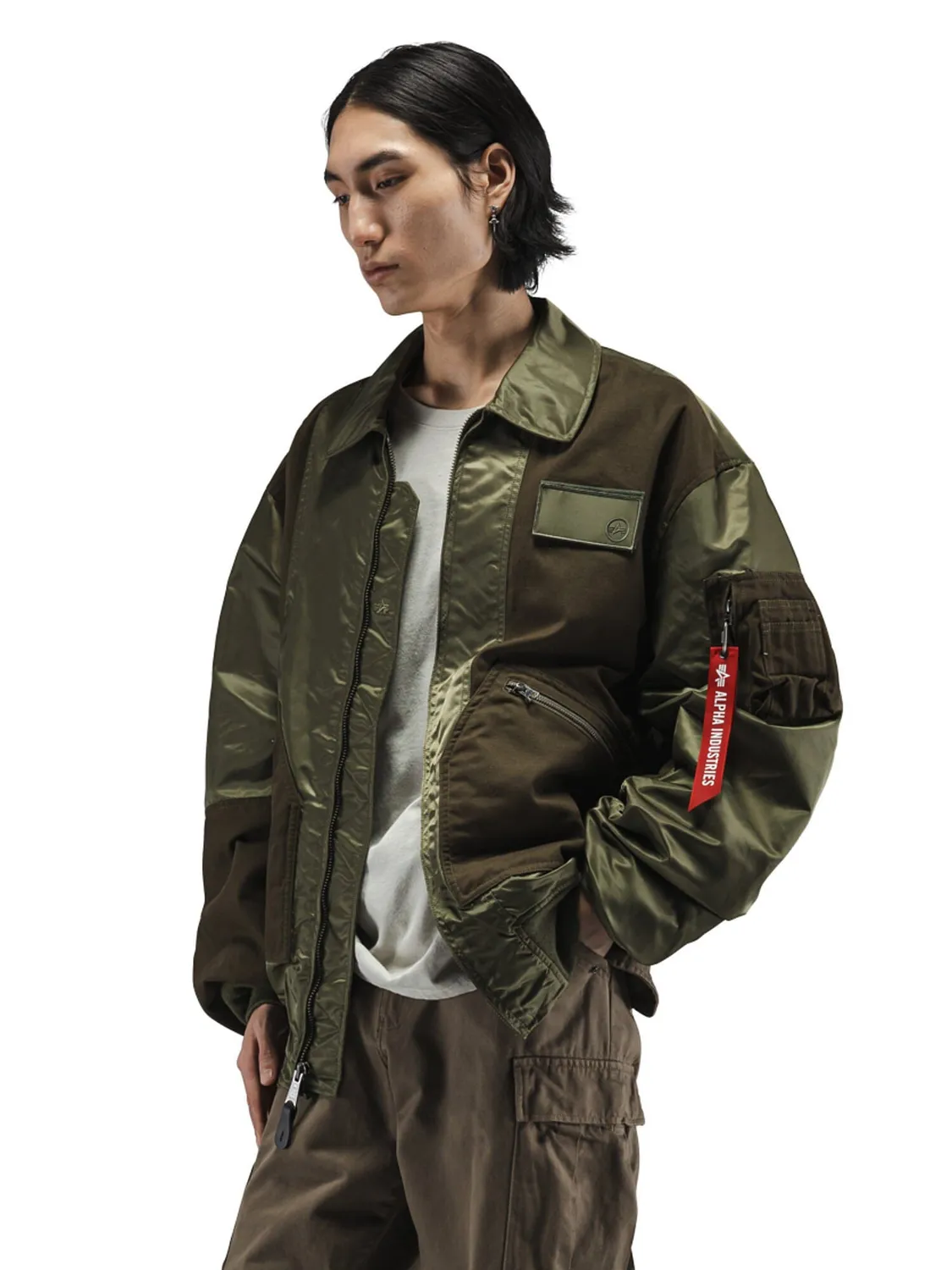 Alpha Industries CWU 36/P bomber nylon vert mi-saison