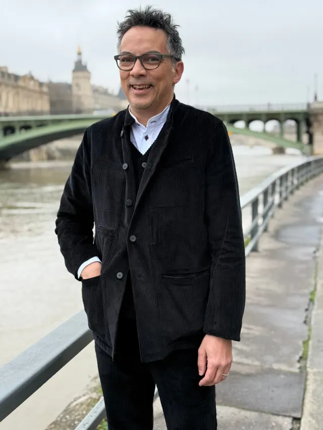 Hollington Architecte veste velours laine noir