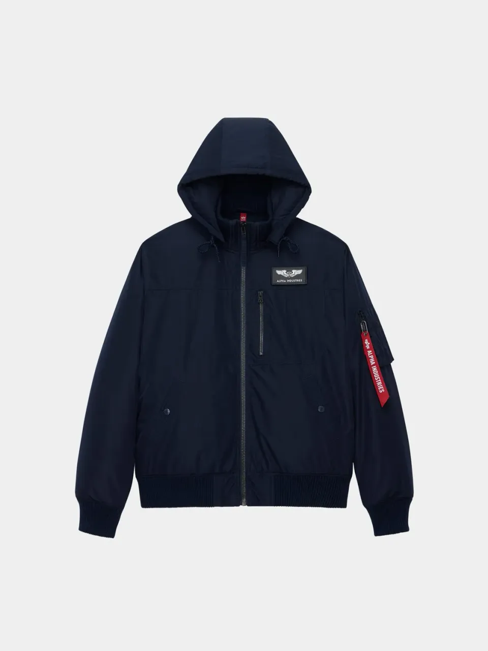 Alpha Industries MA-1 Hooded Rib bomber noir à capuche