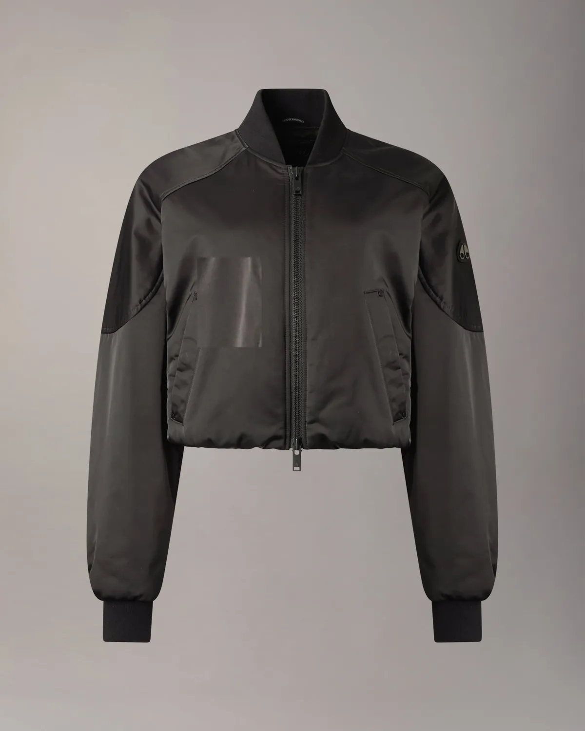Moose Knuckles Drift Satin bomber noir