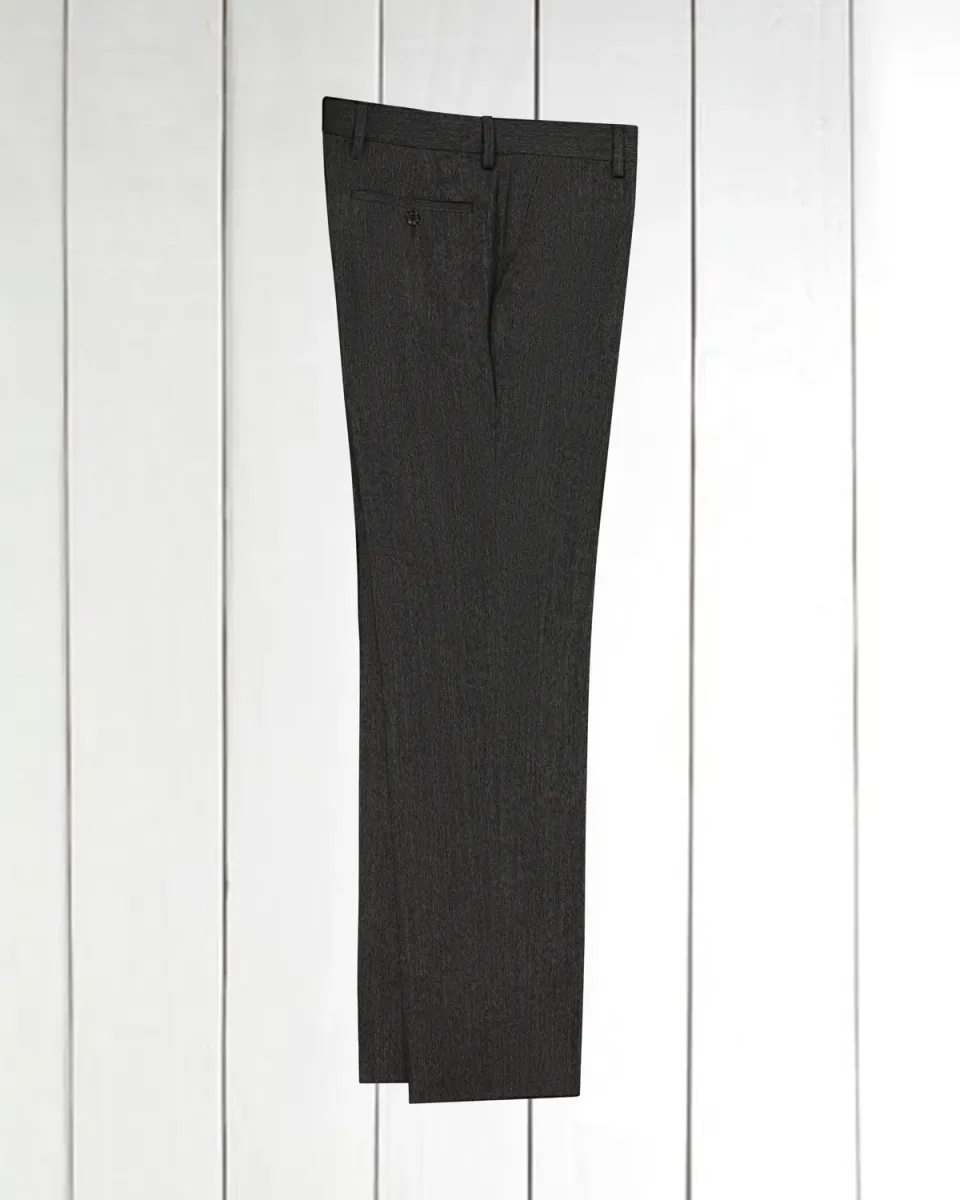 Hollington Siza pantalon ajusté laine-coton charcoal