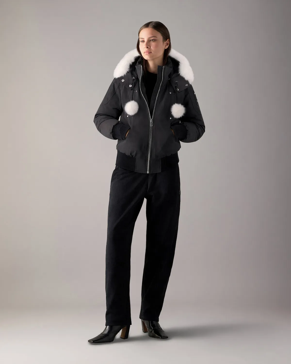 Moose Knuckles Debbie blouson bomber noir duvet