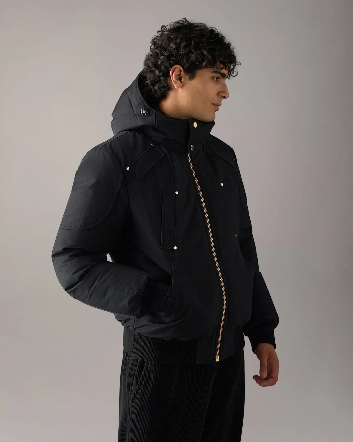 Moose Knuckles Gold Series Ballistic bomber noir duvet
