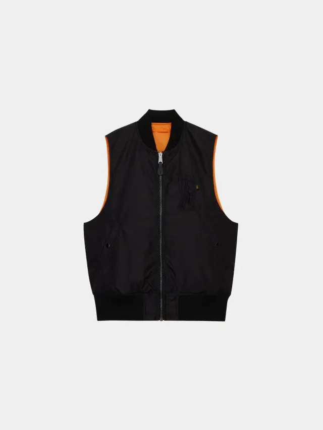 Alpha Industries MA-1 Oxford gilet homme noir léger