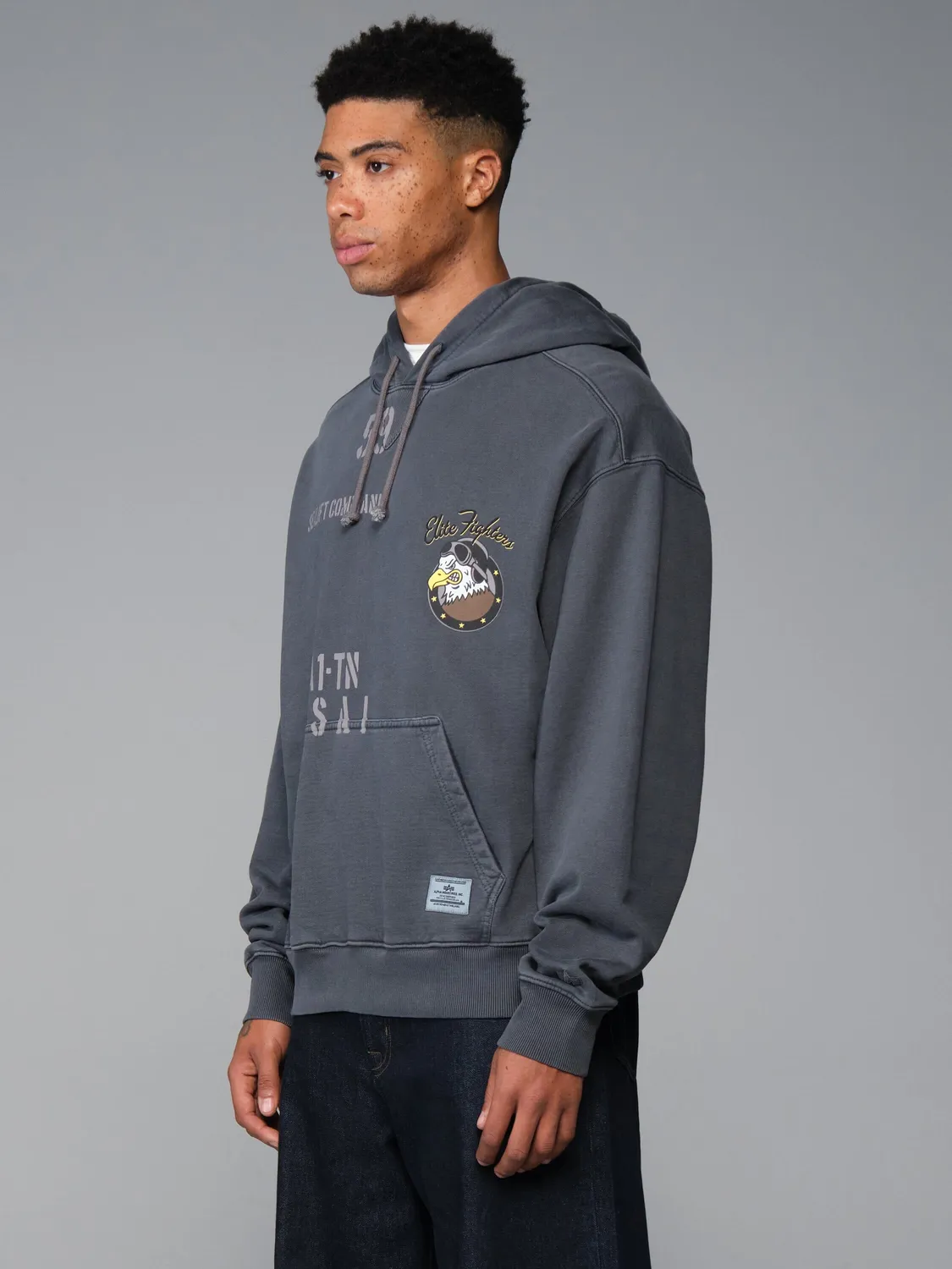 Alpha Industries Essential Elite sweat capuche noir coton