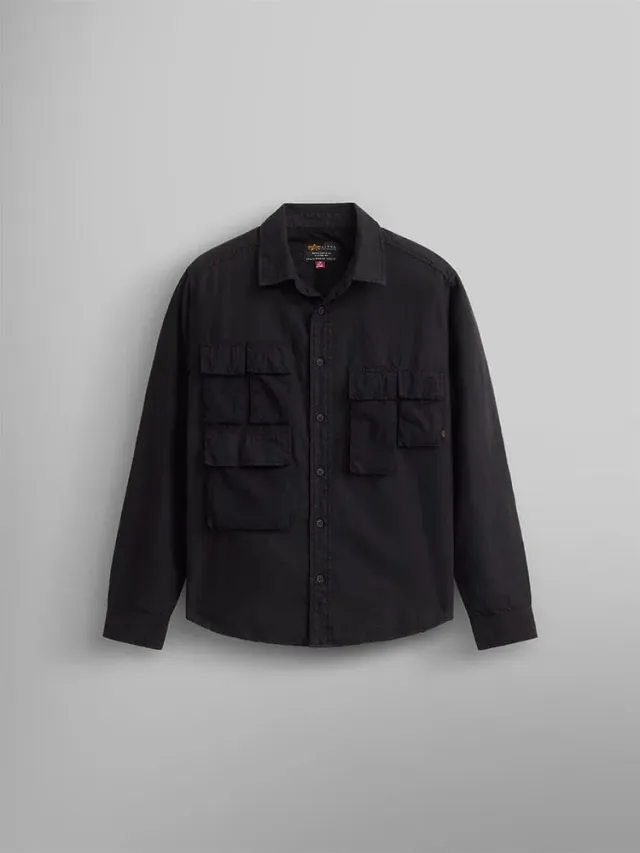 Alpha Industries Multi Pocket chemise manches longues noire coton