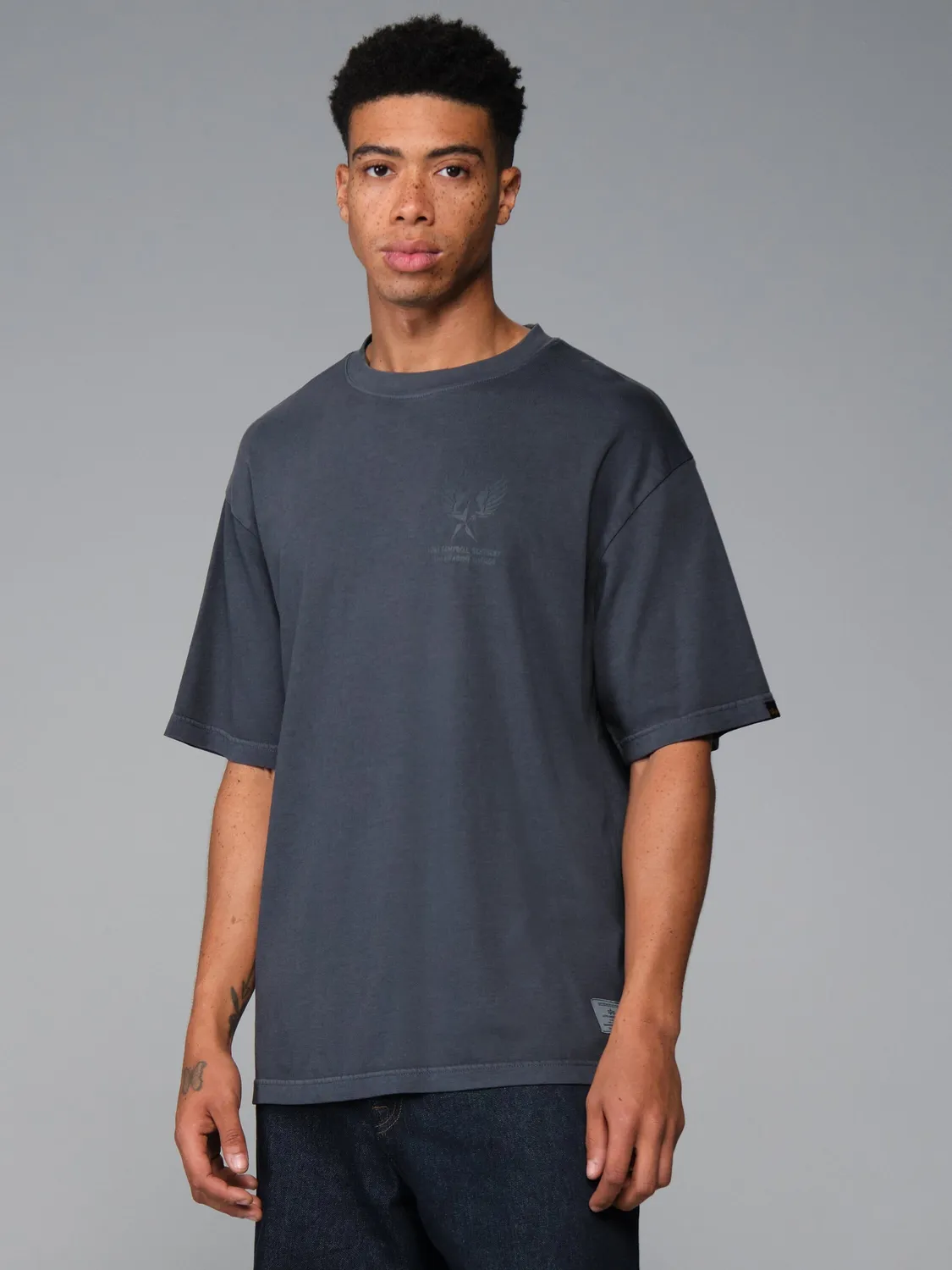 Alpha Industries Essential Battlewash t-shirt Noir coton