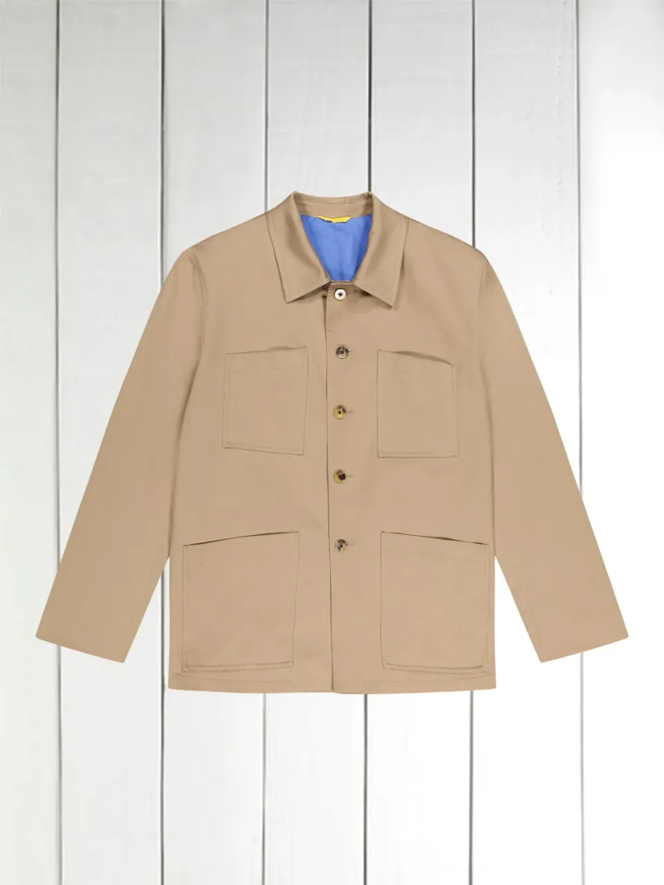 Hollington veste Lyon col charpentier coton sable