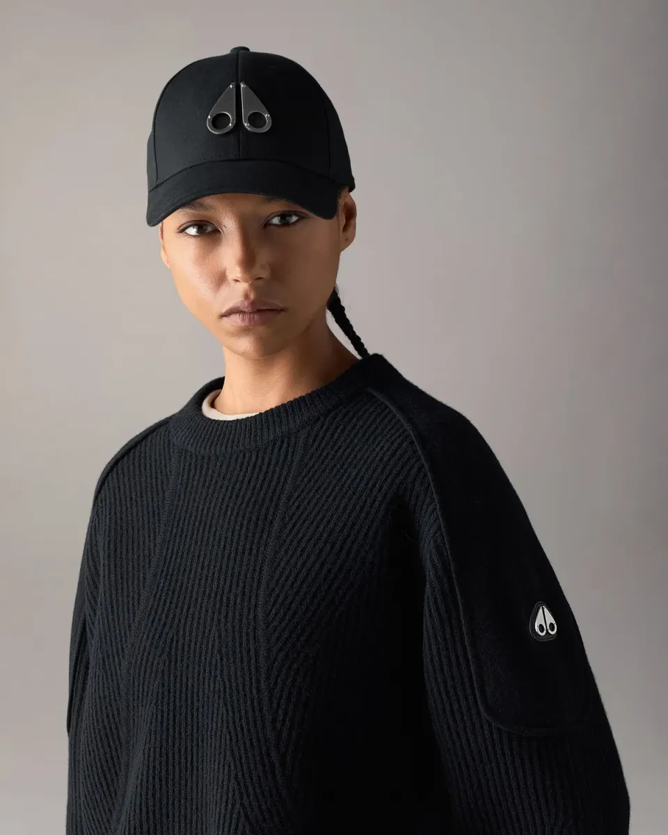 Moose Knuckles Logo Icon casquette noire logo noir