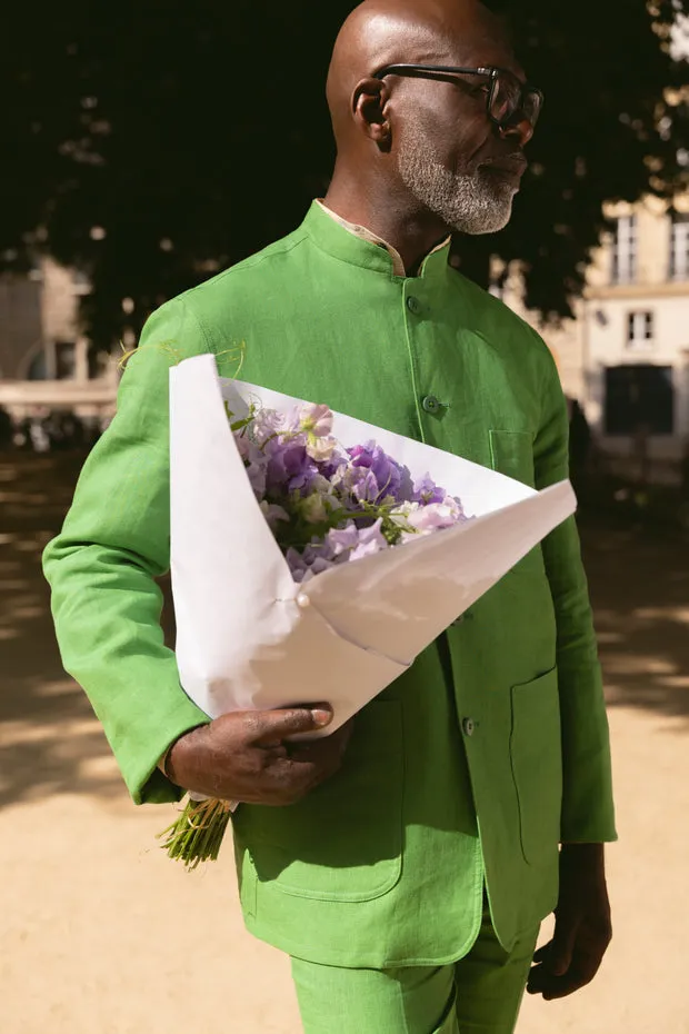 Hollington Tyrol veste verte toile de lin légère