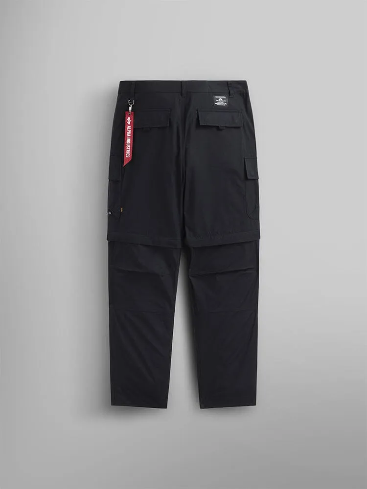 Alpha Industries Convertible Cargo Pant pantalon cargo noir 2-en-1