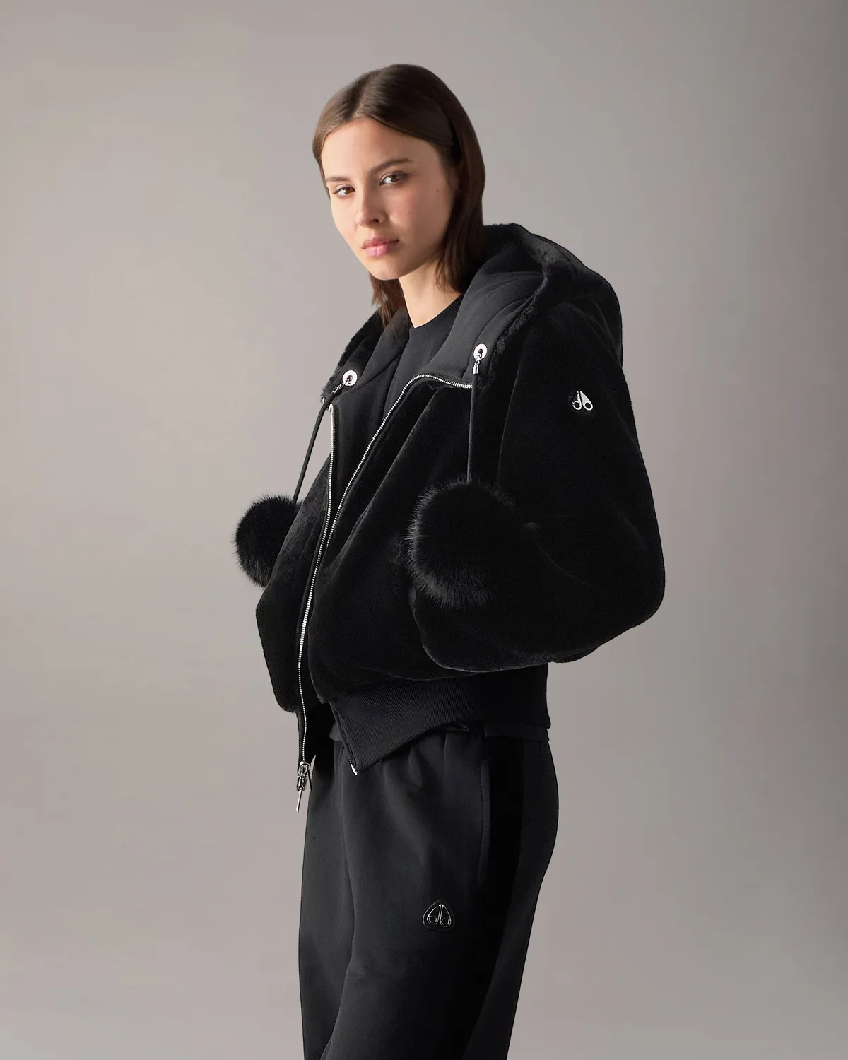 Moose Knuckles Oro Bunny sweat réversible noir