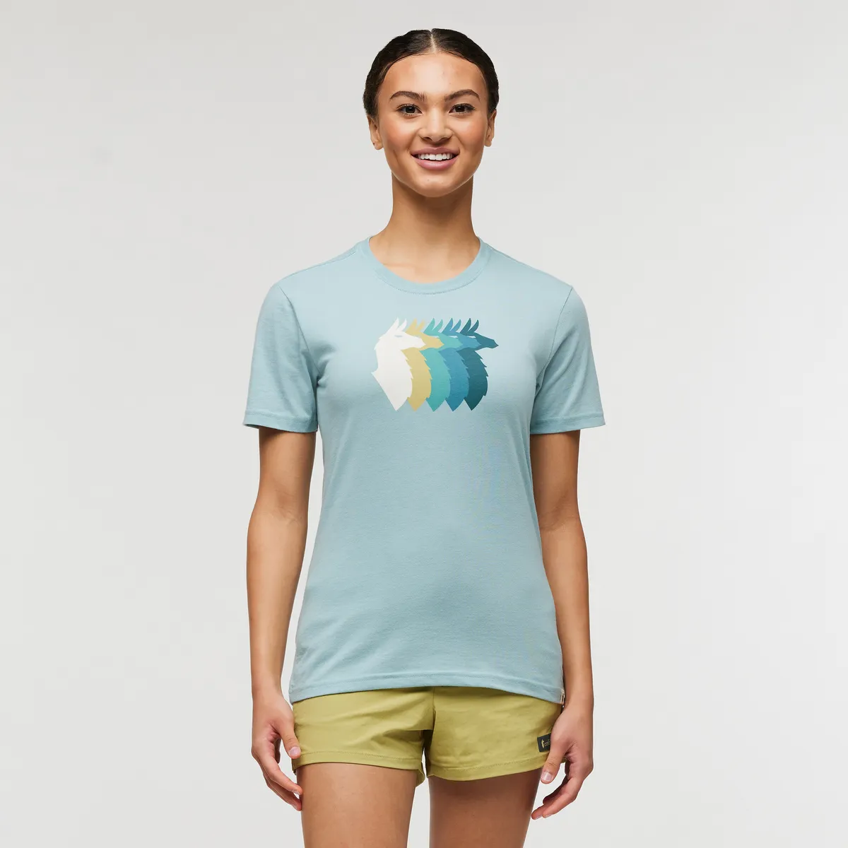 Cotopaxi Llama Sequence t-shirt femme Sea Spray coton