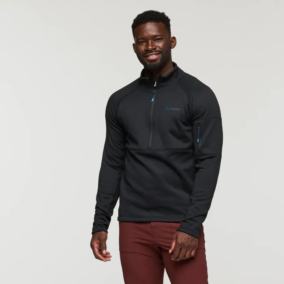 Cotopaxi Tempa Fleece Half-Zip pull homme noir polyester recyclé