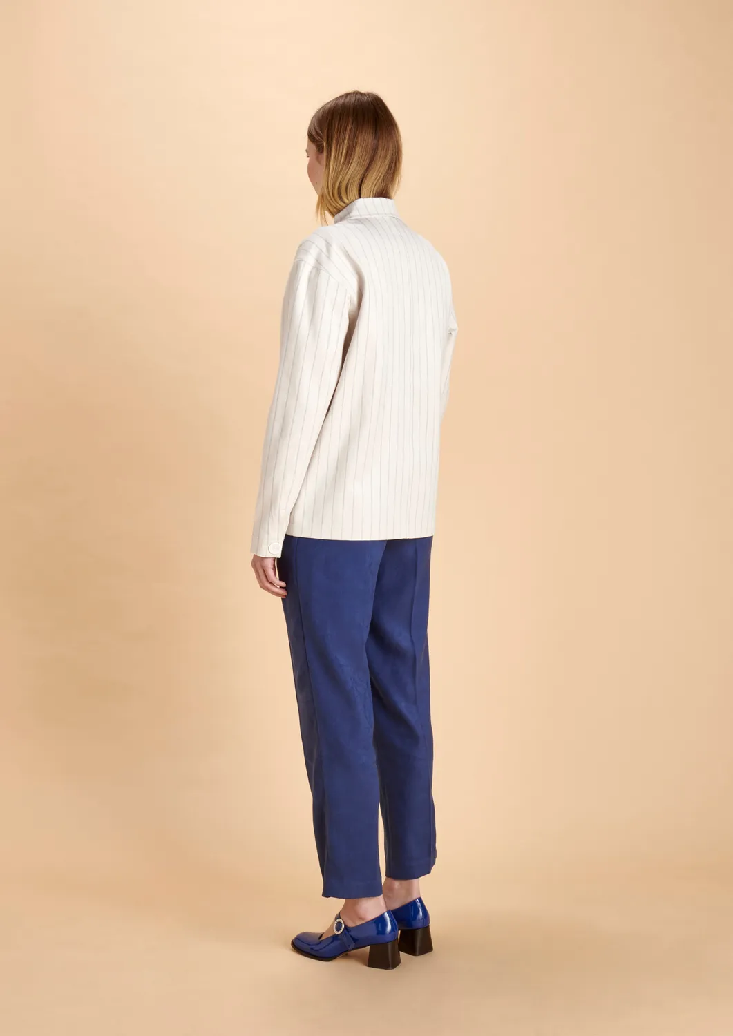 SOUBACQ Le Bleu Vence veste de travail coton blanc