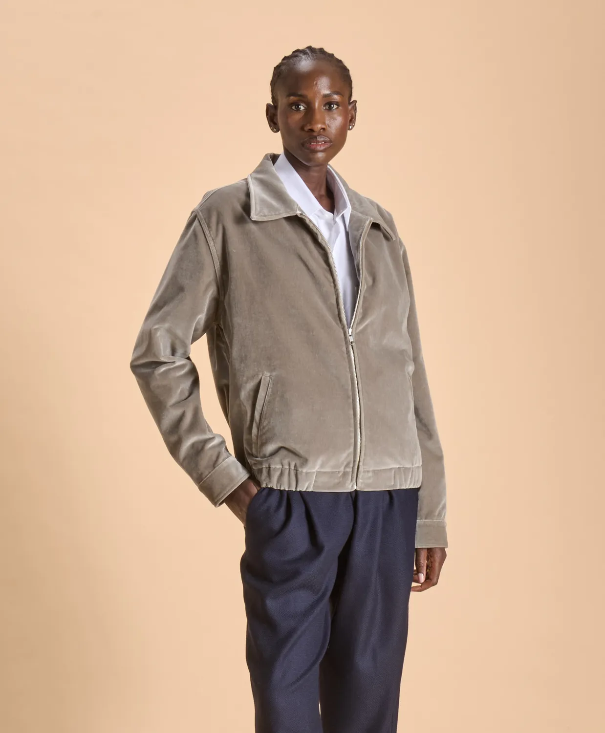 Soubacq Blouson Hippolyte blouson velours marron glacé