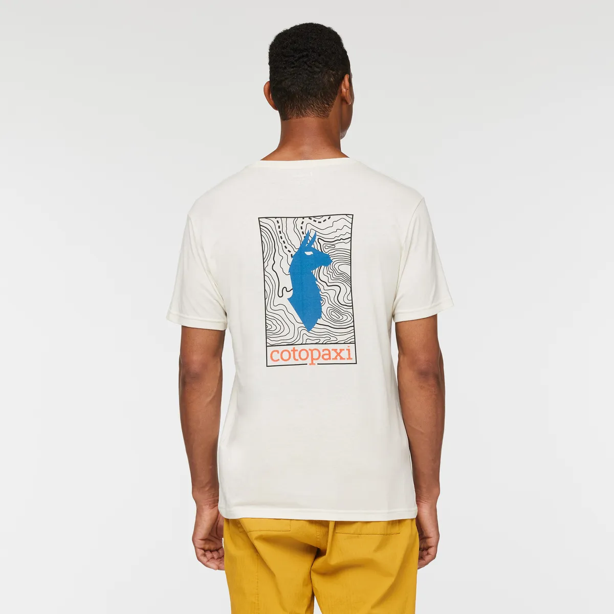 Cotopaxi Llama Map t-shirt homme Blue Spruce doux