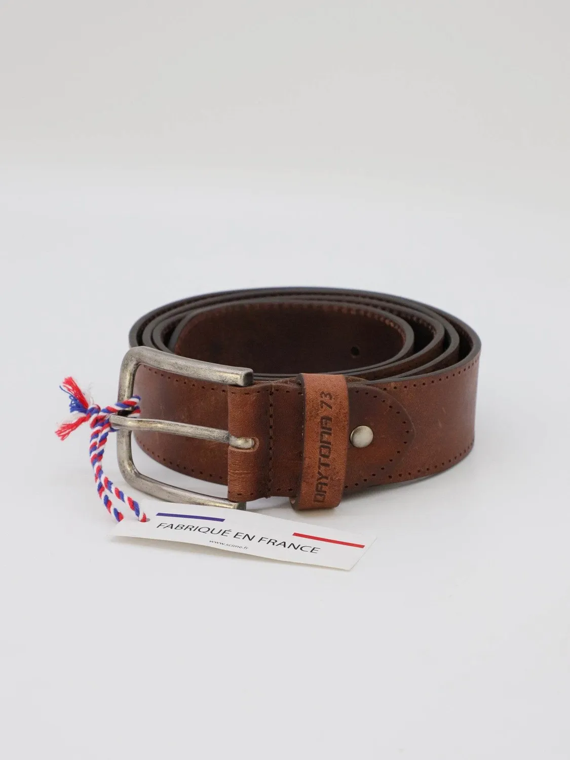 DAYTONA D12 ceinture cuir homme cognac