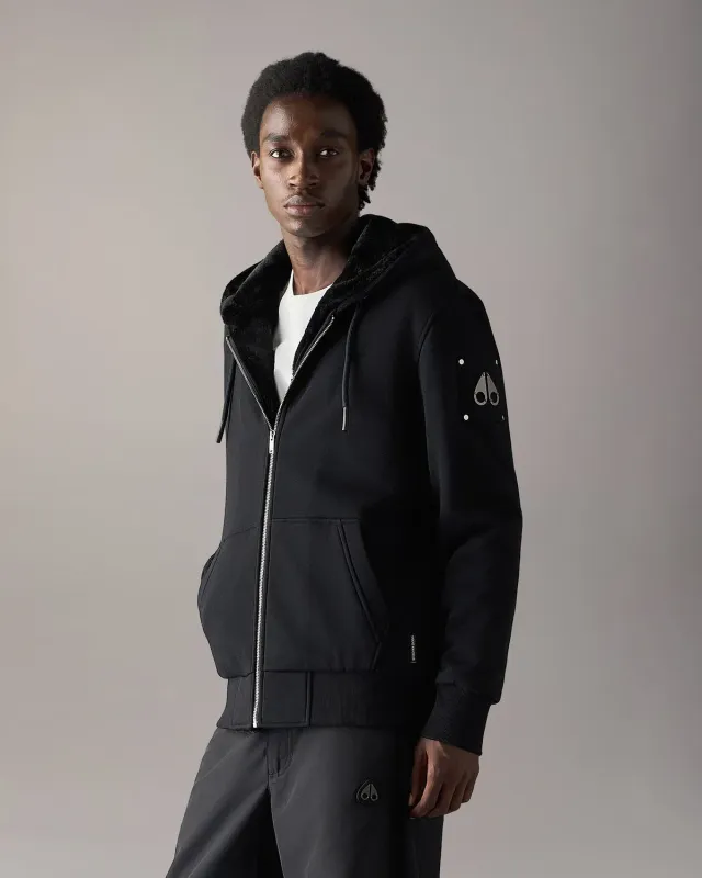 Moose Knuckles Bunny hoodie noir molleton chaud