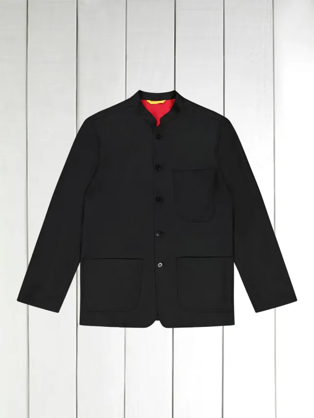 Hollington Tyrol veste laine noire S130 col Nehru