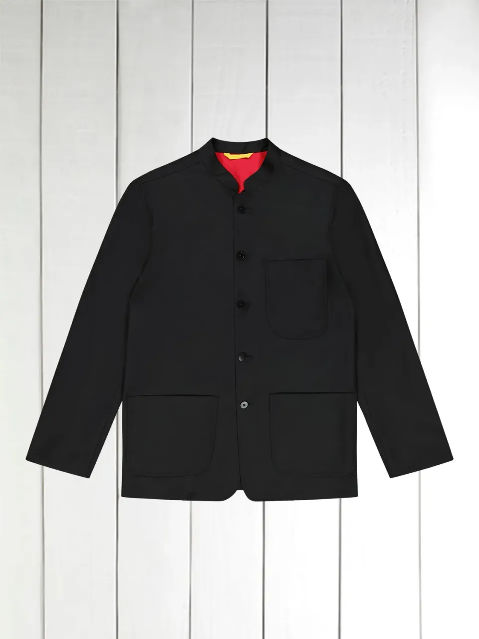 Hollington Tyrol veste laine noire S130 col Nehru