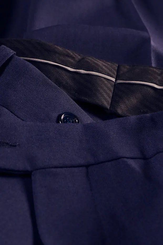 Hollington Siza pantalon laine bleu nuit pure laine