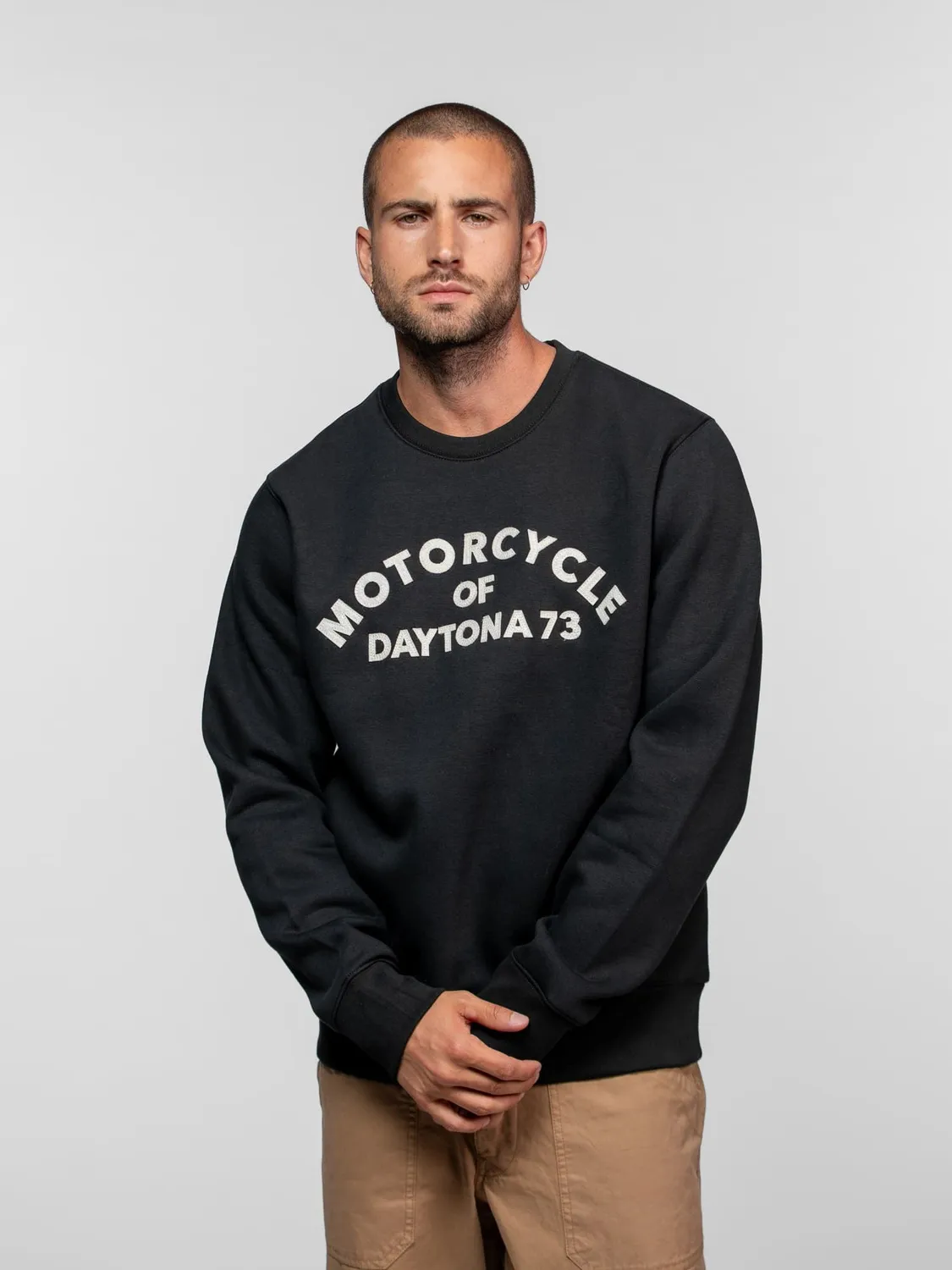 Daytona Motorcycle sweat moto homme Black coton melange