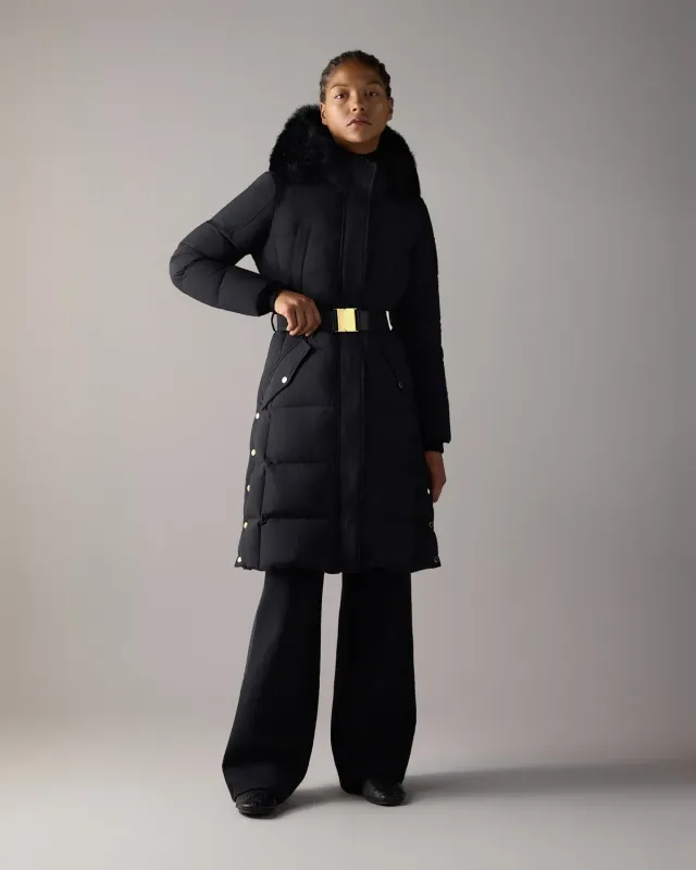 Moose Knuckles Gilded parka longue duvet à ceinture