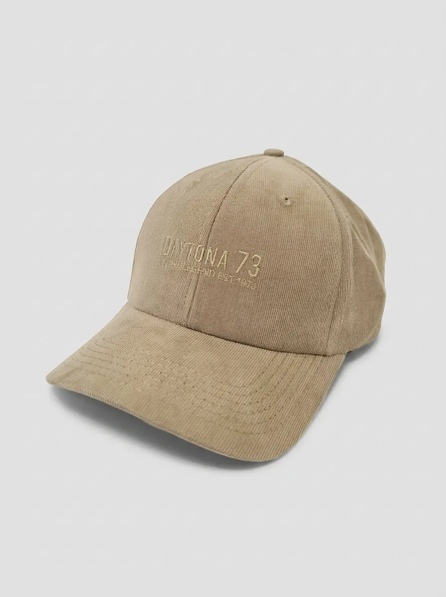 Daytona Pebble casquette velours noir logo brodé